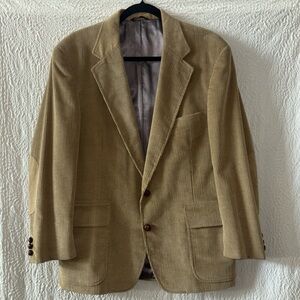 Lands' End Corduroy Suede Leather Elbow Patch Sport Coat BlazerJacket